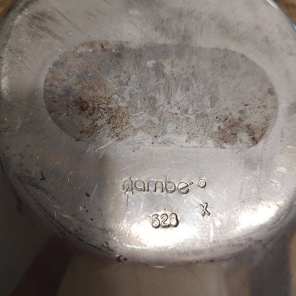 Nambe 528 Silver Alloy Mid Century Modern Tri Corner Storage Bowl - Picture 5 of 8